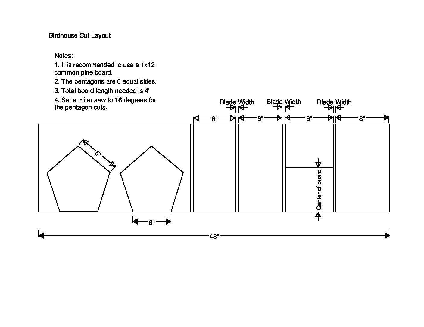 Birhouse Cut Layout